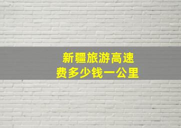 新疆旅游高速费多少钱一公里