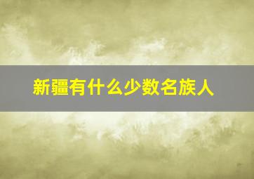 新疆有什么少数名族人