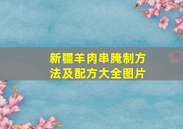 新疆羊肉串腌制方法及配方大全图片