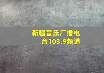 新疆音乐广播电台103.9频道