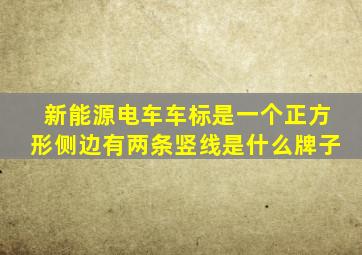 新能源电车车标是一个正方形侧边有两条竖线是什么牌子