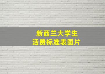 新西兰大学生活费标准表图片