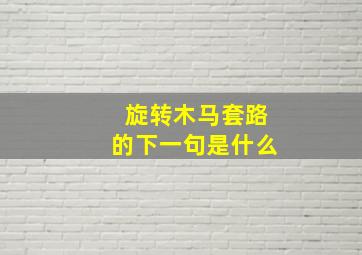 旋转木马套路的下一句是什么