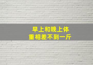 早上和晚上体重相差不到一斤