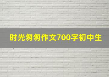 时光匆匆作文700字初中生