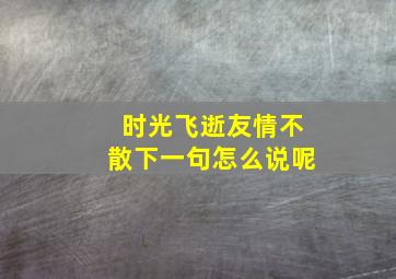 时光飞逝友情不散下一句怎么说呢