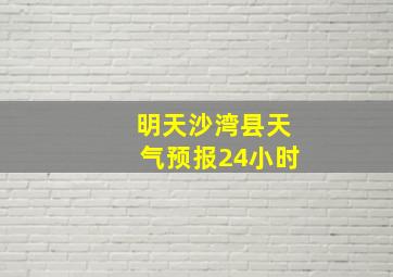 明天沙湾县天气预报24小时