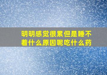 明明感觉很累但是睡不着什么原因呢吃什么药