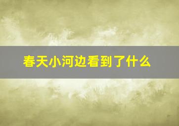 春天小河边看到了什么