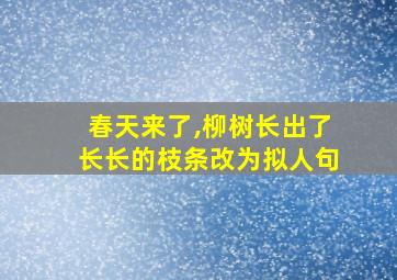 春天来了,柳树长出了长长的枝条改为拟人句