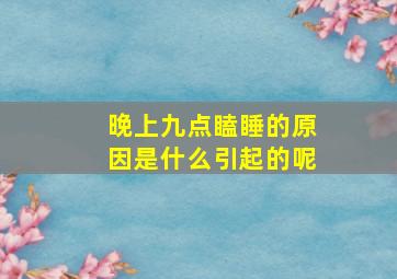 晚上九点瞌睡的原因是什么引起的呢