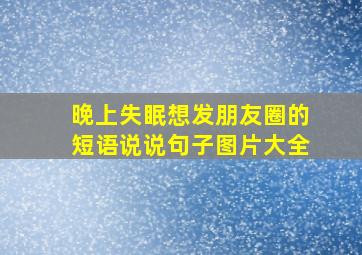 晚上失眠想发朋友圈的短语说说句子图片大全