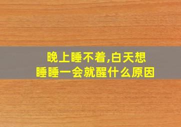 晚上睡不着,白天想睡睡一会就醒什么原因