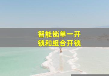 智能锁单一开锁和组合开锁