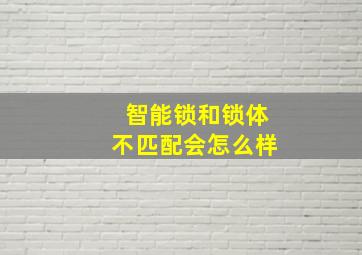 智能锁和锁体不匹配会怎么样