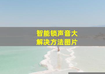 智能锁声音大解决方法图片