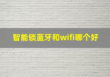 智能锁蓝牙和wifi哪个好