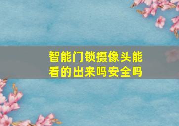 智能门锁摄像头能看的出来吗安全吗