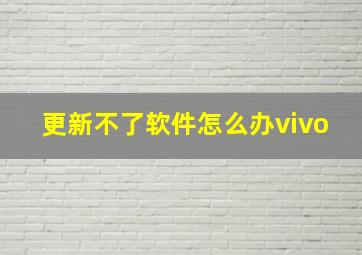 更新不了软件怎么办vivo