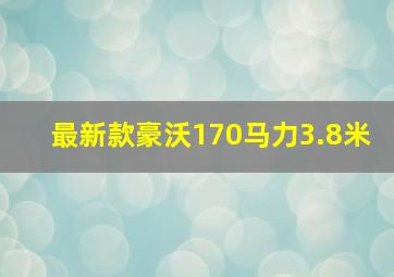 最新款豪沃170马力3.8米