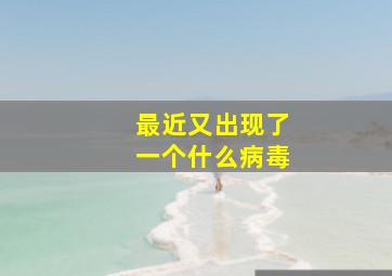 最近又出现了一个什么病毒