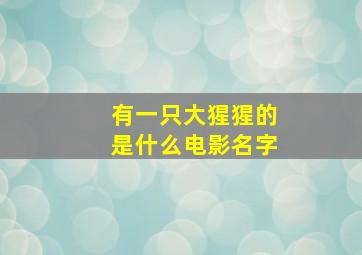 有一只大猩猩的是什么电影名字