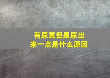 有尿意但是尿出来一点是什么原因