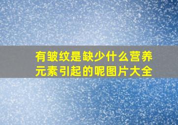 有皱纹是缺少什么营养元素引起的呢图片大全