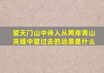 望天门山中诗人从两岸青山夹缝中望过去的远景是什么