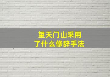 望天门山采用了什么修辞手法