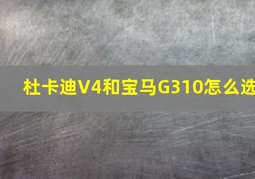 杜卡迪V4和宝马G310怎么选