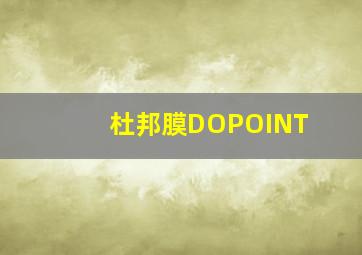 杜邦膜DOPOINT