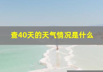 查40天的天气情况是什么