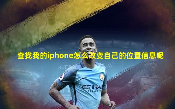 查找我的iphone怎么改变自己的位置信息呢