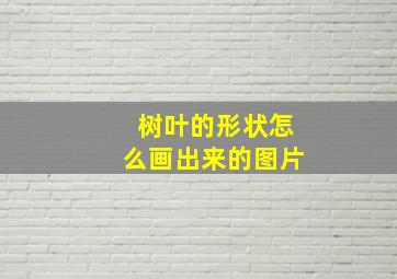 树叶的形状怎么画出来的图片