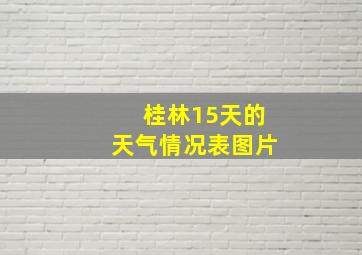 桂林15天的天气情况表图片