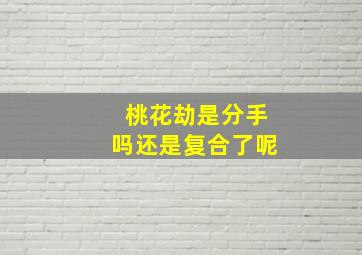 桃花劫是分手吗还是复合了呢