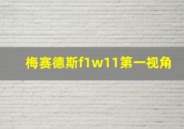 梅赛德斯f1w11第一视角