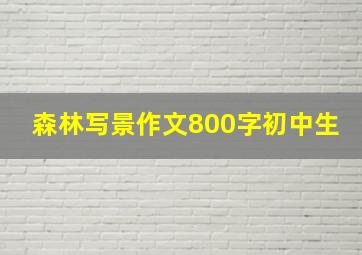 森林写景作文800字初中生