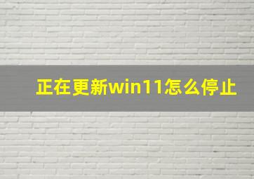 正在更新win11怎么停止