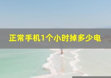 正常手机1个小时掉多少电