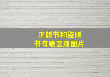 正版书和盗版书有啥区别图片