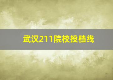 武汉211院校投档线