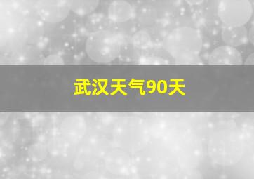 武汉天气90天