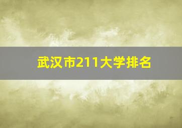 武汉市211大学排名