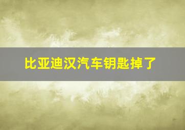 比亚迪汉汽车钥匙掉了