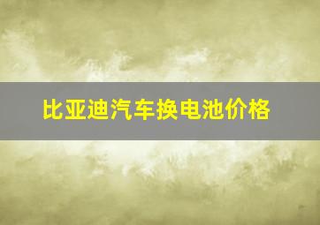 比亚迪汽车换电池价格