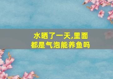 水晒了一天,里面都是气泡能养鱼吗