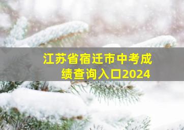 江苏省宿迁市中考成绩查询入口2024