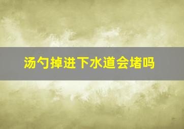 汤勺掉进下水道会堵吗